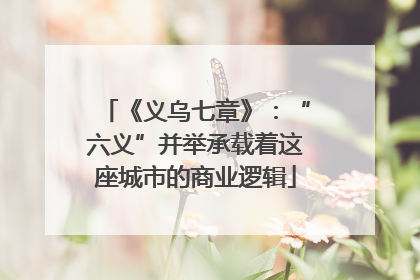 《义乌七章》：“六义”并举承载着这座城市的商业逻辑