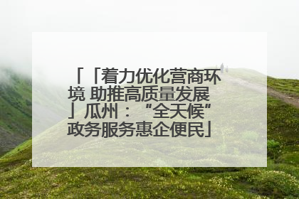 「着力优化营商环境 助推高质量发展」瓜州：“全天候”政务服务惠企便民