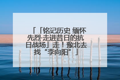 「铭记历史 缅怀先烈·走进昔日的抗日战场」走！豫北去找“李向阳”