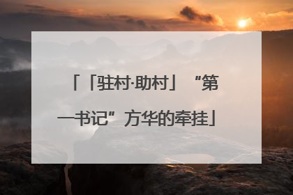 「驻村·助村」“第一书记”方华的牵挂