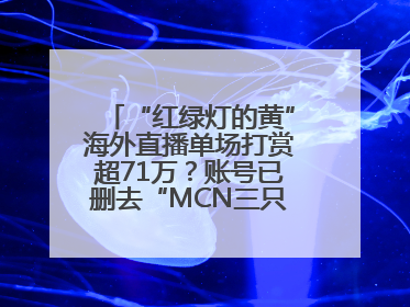 “红绿灯的黄”海外直播单场打赏超71万？账号已删去“MCN三只羊”标识