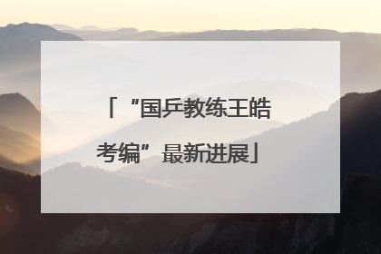 “国乒教练王皓考编”最新进展