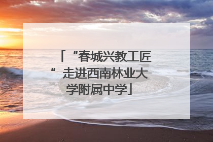 “春城兴教工匠”走进西南林业大学附属中学