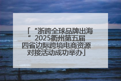 “浙跨全球品牌出海”2025衢州第五届四省边际跨境电商资源对接活动成功举办