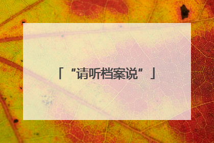 “请听档案说”