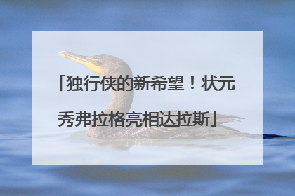 独行侠的新希望！状元秀弗拉格亮相达拉斯