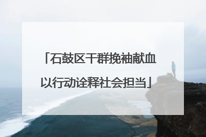 石鼓区干群挽袖献血 以行动诠释社会担当