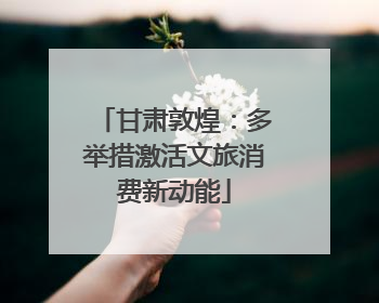 甘肃敦煌：多举措激活文旅消费新动能