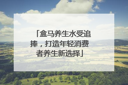 盒马养生水受追捧，打造年轻消费者养生新选择