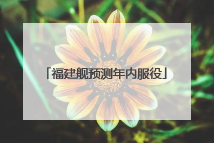 福建舰预测年内服役