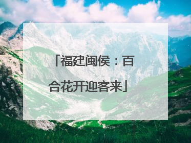 福建闽侯：百合花开迎客来