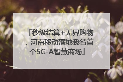 秒级结算+无界购物，河南移动落地我省首个5G-A智慧商场