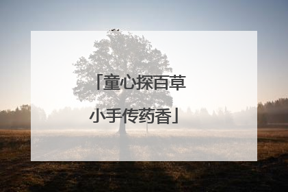 童心探百草 小手传药香