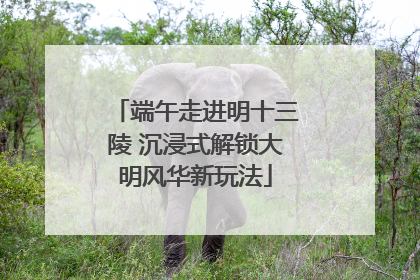 端午走进明十三陵 沉浸式解锁大明风华新玩法