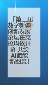 第三届数字新疆创新发展论坛在克拉玛依开幕 共绘AI赋能新图景