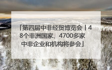 第四届中非经贸博览会丨48个非洲国家、4700多家中非企业和机构将参会