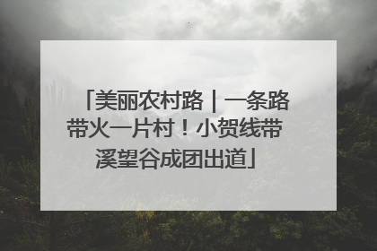 美丽农村路｜一条路带火一片村！小贺线带溪望谷成团出道