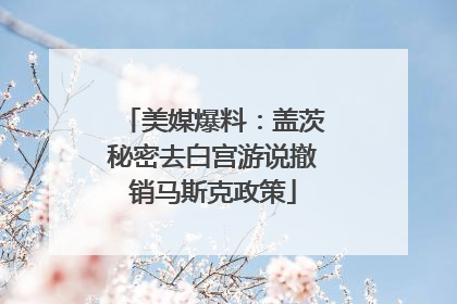 美媒爆料：盖茨秘密去白宫游说撤销马斯克政策