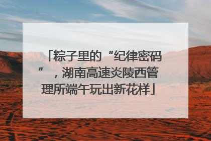 粽子里的“纪律密码”，湖南高速炎陵西管理所端午玩出新花样