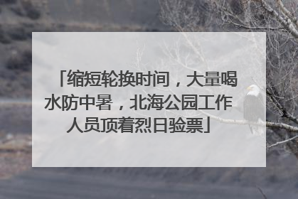 缩短轮换时间，大量喝水防中暑，北海公园工作人员顶着烈日验票