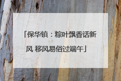 保华镇：粽叶飘香话新风 移风易俗过端午