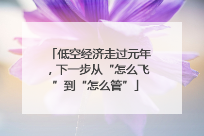 低空经济走过元年，下一步从“怎么飞”到“怎么管”