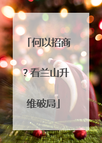 何以招商？看兰山升维破局
