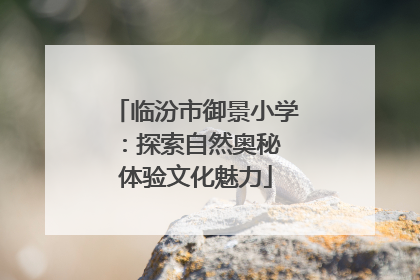 临汾市御景小学：探索自然奥秘 体验文化魅力