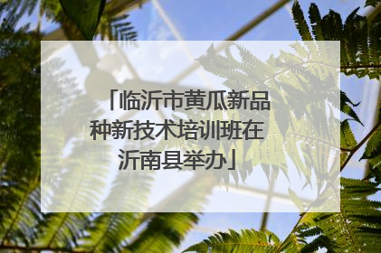 临沂市黄瓜新品种新技术培训班在沂南县举办
