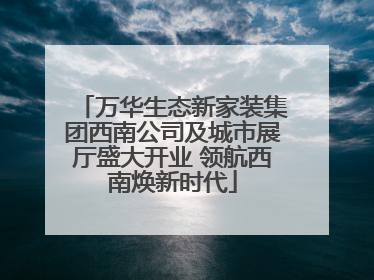 万华生态新家装集团西南公司及城市展厅盛大开业 领航西南焕新时代