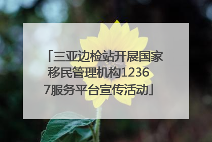三亚边检站开展国家移民管理机构12367服务平台宣传活动