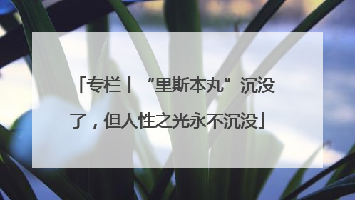 专栏丨“里斯本丸”沉没了，但人性之光永不沉没