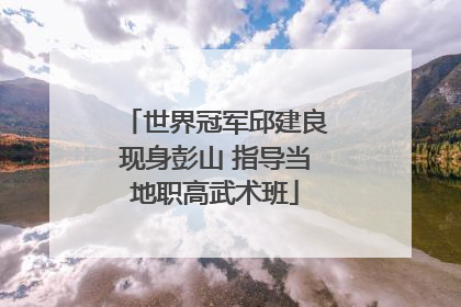 世界冠军邱建良现身彭山 指导当地职高武术班