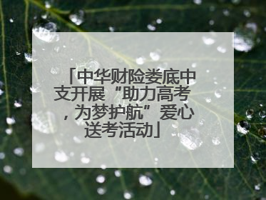 中华财险娄底中支开展“助力高考，为梦护航”爱心送考活动