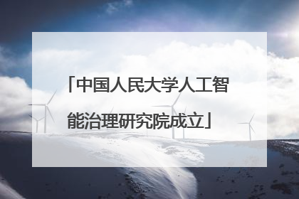 中国人民大学人工智能治理研究院成立