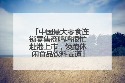 中国最大零食连锁零售商鸣鸣很忙赴港上市，领跑休闲食品饮料赛道