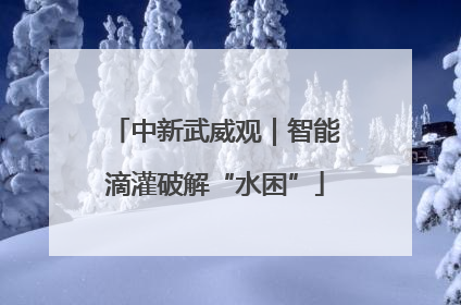 中新武威观｜智能滴灌破解“水困”