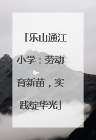 乐山通江小学：劳动育新苗，实践绽华光