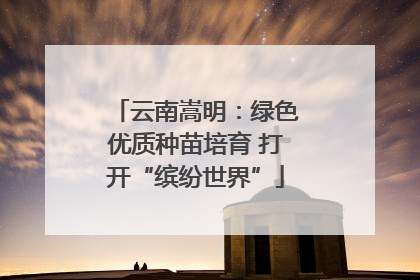 云南嵩明：绿色优质种苗培育 打开“缤纷世界”