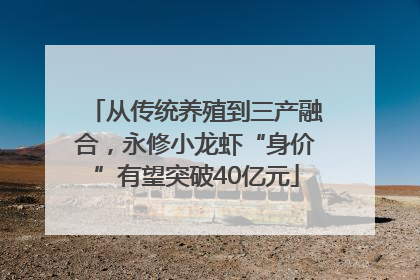 从传统养殖到三产融合，永修小龙虾“身价”有望突破40亿元