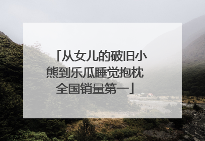 从女儿的破旧小熊到乐瓜睡觉抱枕全国销量第一