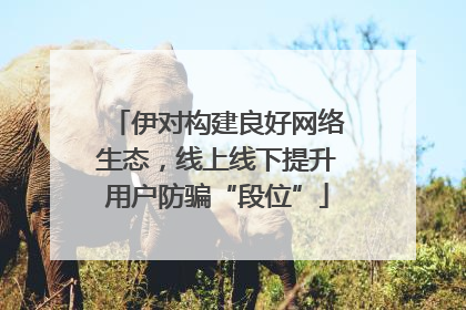 伊对构建良好网络生态，线上线下提升用户防骗“段位”