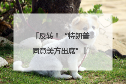 反转！“特朗普同意美方出席”