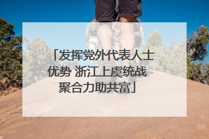发挥党外代表人士优势 浙江上虞统战聚合力助共富