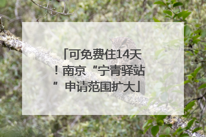 可免费住14天！南京“宁青驿站”申请范围扩大