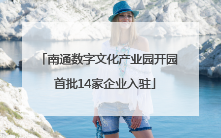 南通数字文化产业园开园 首批14家企业入驻