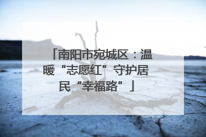 南阳市宛城区：温暖“志愿红”守护居民“幸福路”