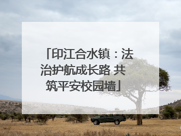 印江合水镇：法治护航成长路 共筑平安校园墙