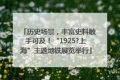历史场景，丰富史料触手可及！“1925?上海”主题地铁展览举行