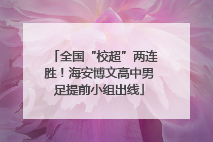 全国“校超”两连胜！海安博文高中男足提前小组出线